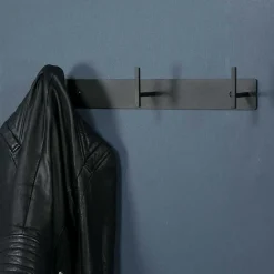 3 Haken Hängegarderobe in Schwarz Stahl - Babelsberg