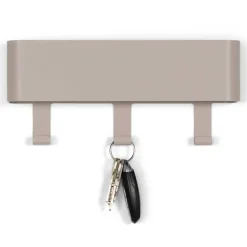 3 Haken Wandgarderobe in Taupe - Rouge