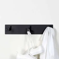 3 Haken Wand-Garderobenleiste in Schwarz - Apulca