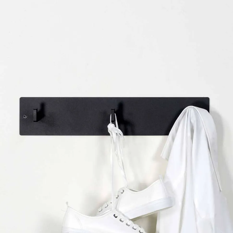 3 Haken Wand-Garderobenleiste in Schwarz - Apulca