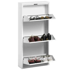 3 Klappen Stahl Schuhkipper in Weiß - Zaisa