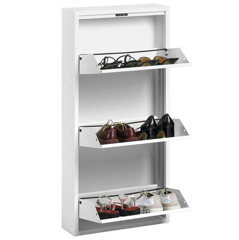 3 Klappen Stahl Schuhkipper in Weiß - Zaisa
