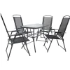 4 Klappstühle & Gartentisch Set - Alcamo (fünfteilig)
