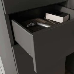 1,90 m Bad Hochschrank in Dunkelgrau - Lucrino