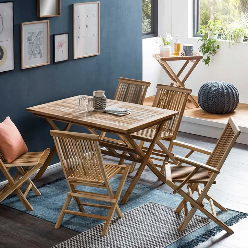 6 Personen Essgruppe für den Garten - Klahuma (siebenteilig)