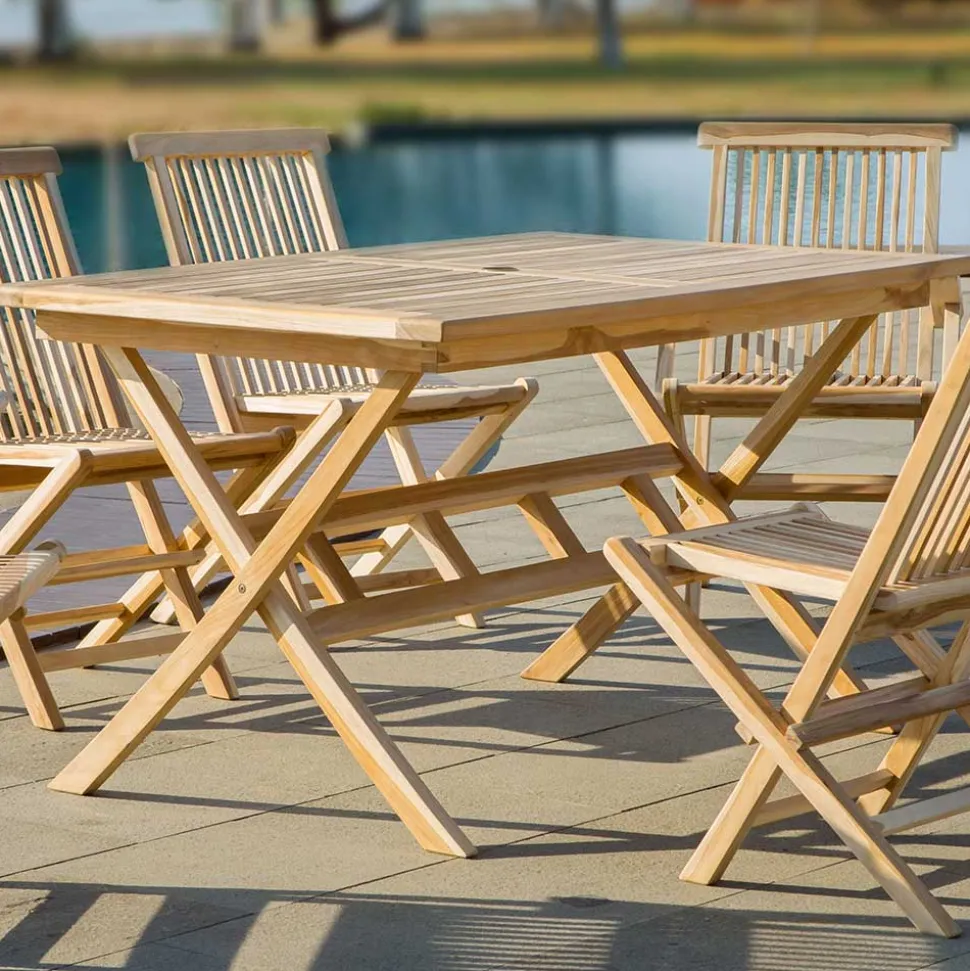 6 Personen Essgruppe für den Garten - Klahuma (siebenteilig)