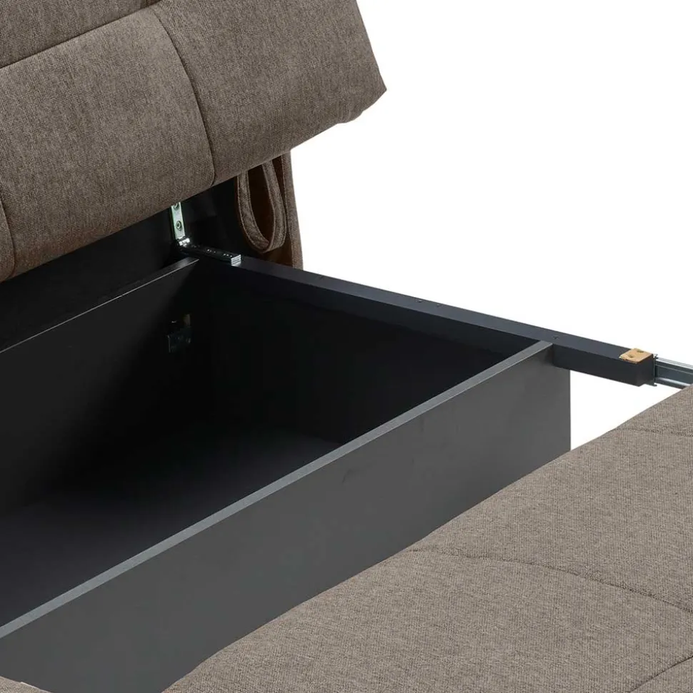 2 Personen Schlafcouch in Dunkelbraun - Jaxta