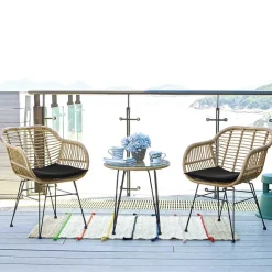 2 Personen Sitzgarnitur aus Kunstrattan - Vasteca (dreiteilig)