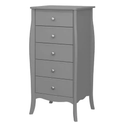 5 Schubladen Hochkommode in Grau lackiert - Resivia