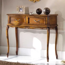 2 Schubladen Konsolentisch in Nussbaumfarben - Motiz