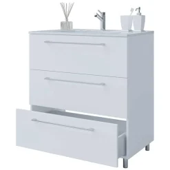 3 Schubladen Waschtisch in Weiß - Ipsum