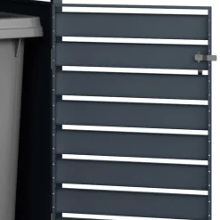 2 Tonnen Mülltonnenbox in Anthrazit & Holzoptik - Rodicca