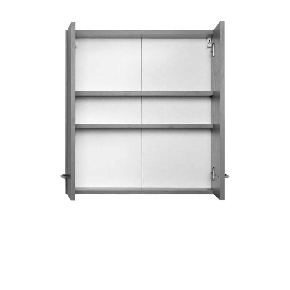 2 türiger Bad Hängeschrank in Grau - Juventuda