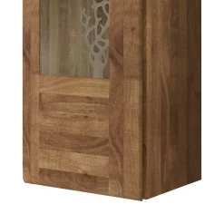 1 türiger Vitrine Vaskov aus Wildeiche Massivholz