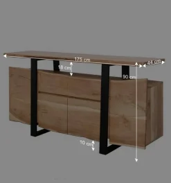 Abgefahrenes Design Sideboard aus Akazie - Lussina