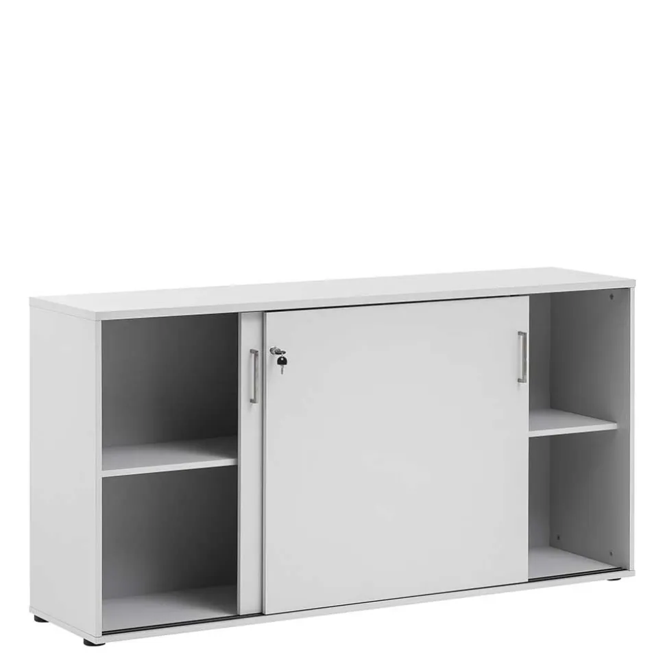 Abschließbarer Büroschrank mit Schiebetüren - Bowsla