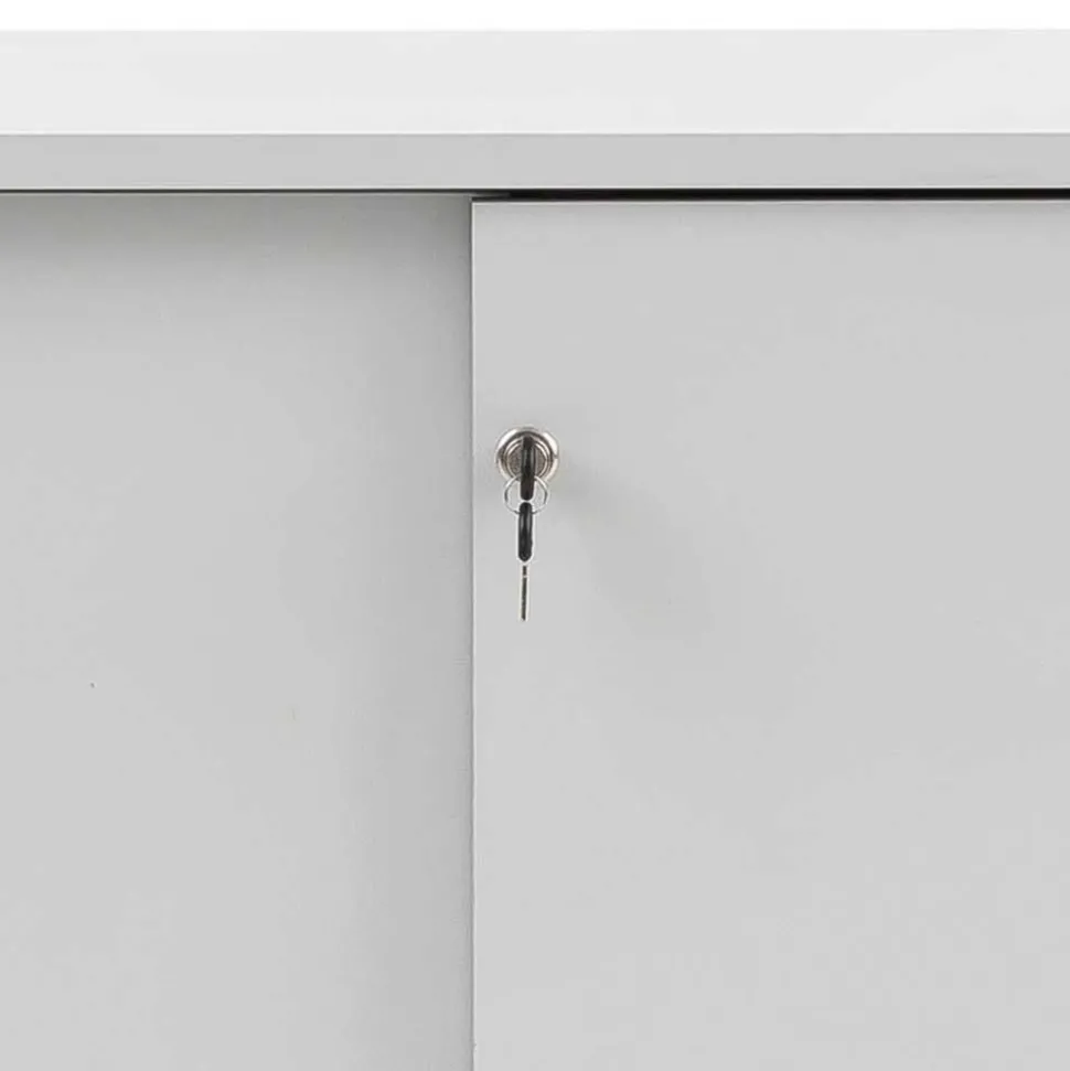 Abschließbarer Büroschrank mit Schiebetüren - Bowsla