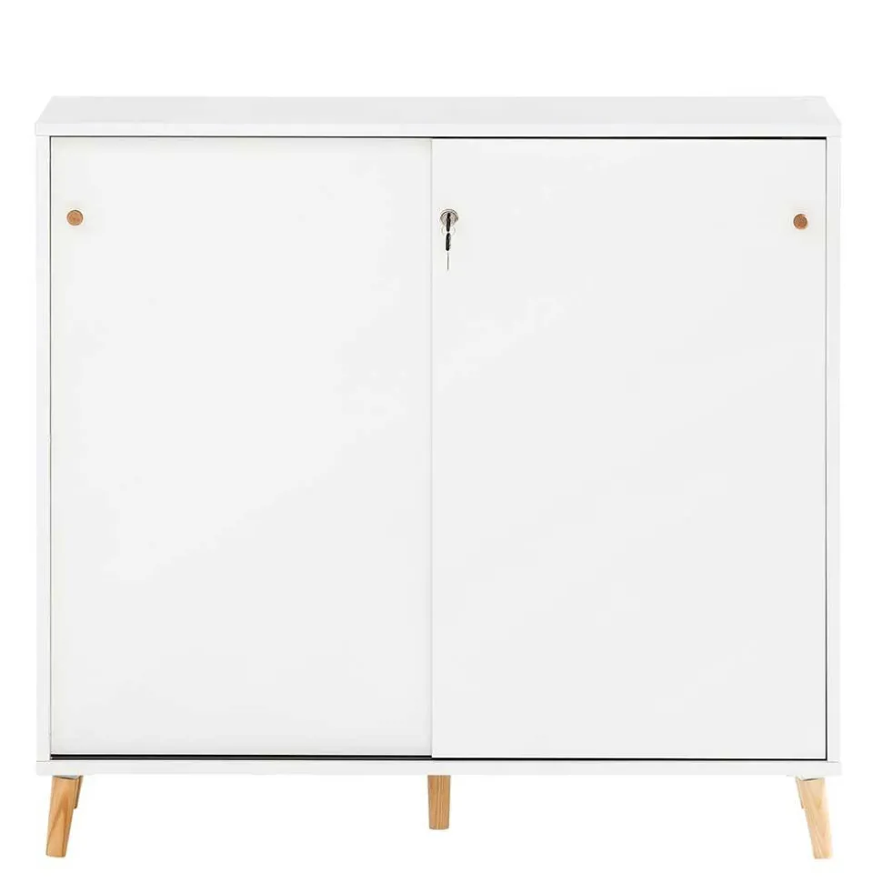 Abschließbarer Officeschrank mit Schiebetüren - Obtin