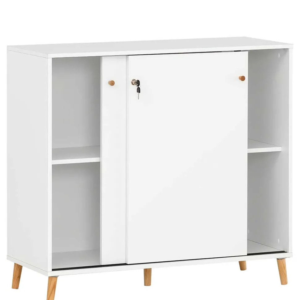 Abschließbarer Officeschrank mit Schiebetüren - Obtin