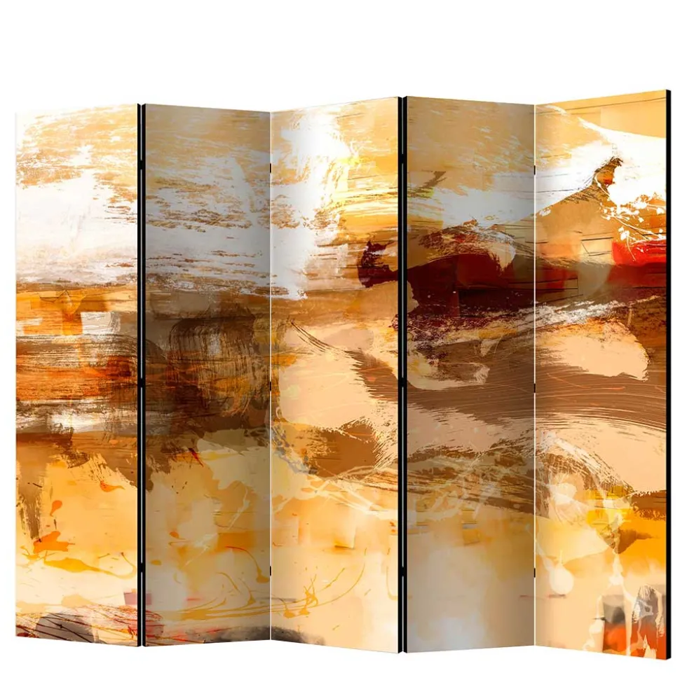 Abstrakt bedruckter Paravent aus Leinwand - Floys