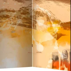 Abstrakt bedruckter Paravent aus Leinwand - Floys