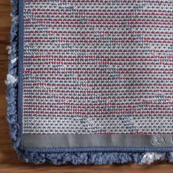 Abstrakt gemusterter Läufer Teppich in Blau - Gunnar