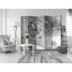 Abstrakter Motiv Paravent in Grau - Formosa