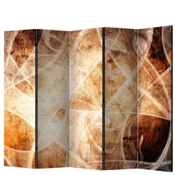 Abstrakter Print Paravent in Braun - Adinos