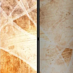 Abstrakter Print Paravent in Braun - Adinos