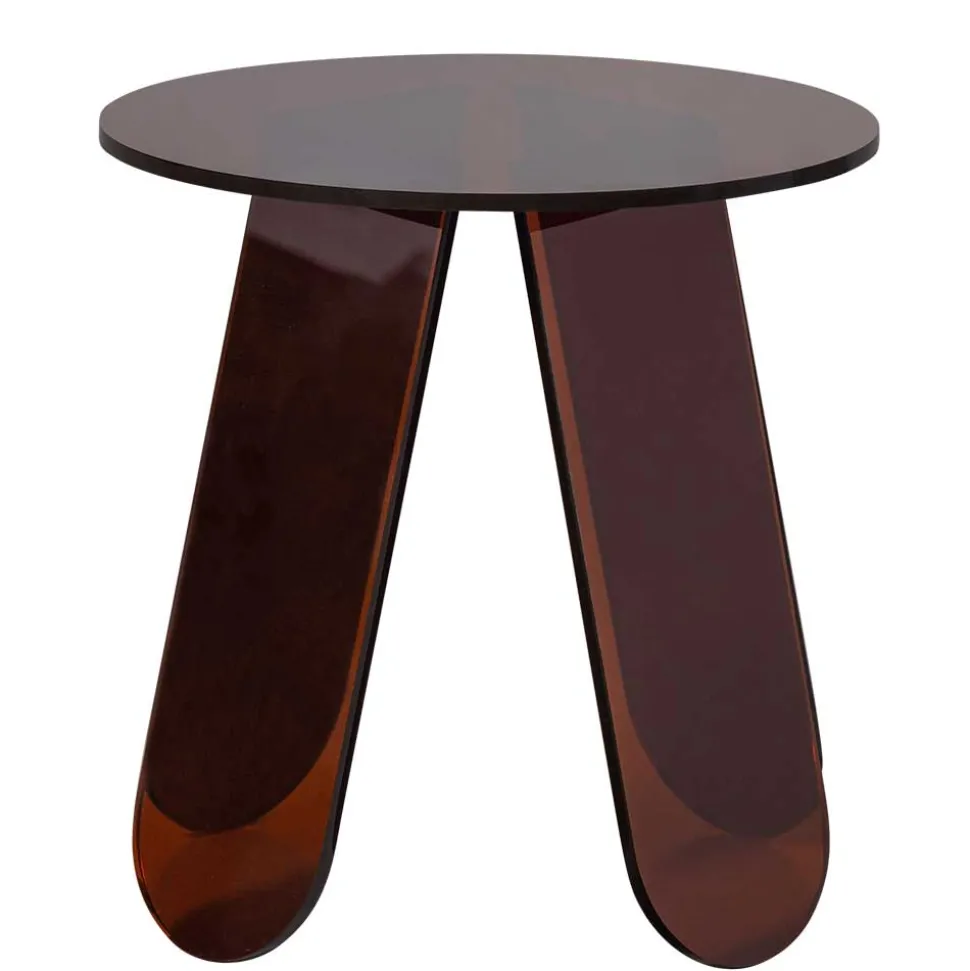 Acryl Beistelltisch in Braun - Lou