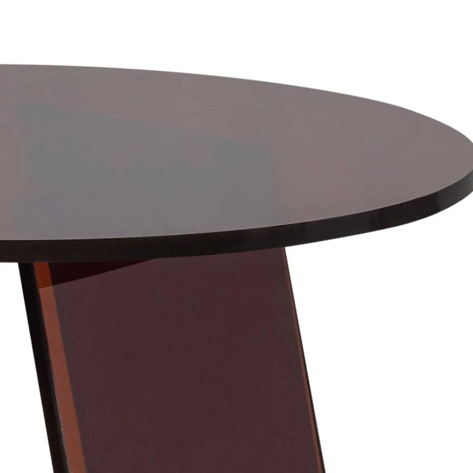 Acryl Beistelltisch in Braun - Lou