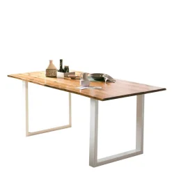 Akazie Essenstisch mit Naturkante & U-Füßen - Sortho