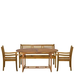 Akazie Gartengruppe mit Tisch oval - Egina (vierteilig)