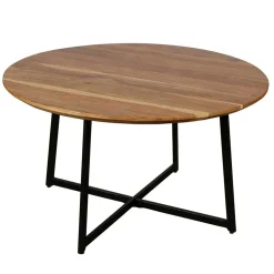 Akazie Sofatisch mit Schweizer Kante - Limona