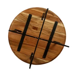 Akazie Sofatisch mit Schweizer Kante - Limona