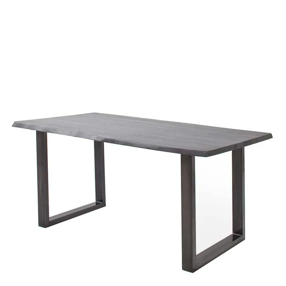 Akazienholz Küchentisch in Grau Baumkante - Tobago