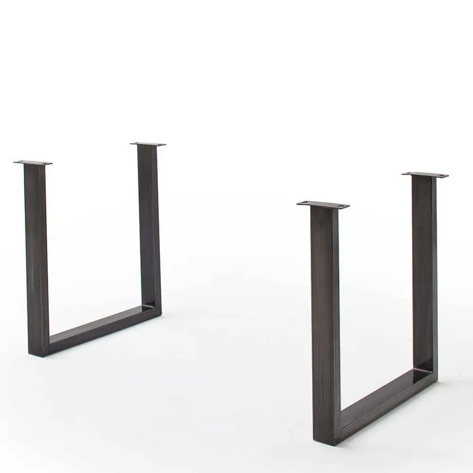 Akazienholz Küchentisch in Grau Baumkante - Tobago