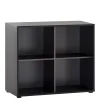 Aktenregal mit vier Fächern in Schwarz - Evasilica