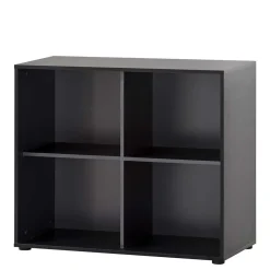 Aktenregal mit vier Fächern in Schwarz - Evasilica