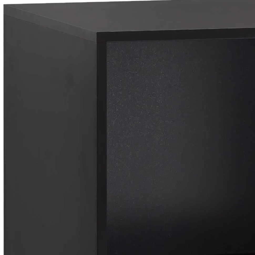 Aktenregal mit vier Fächern in Schwarz - Evasilica