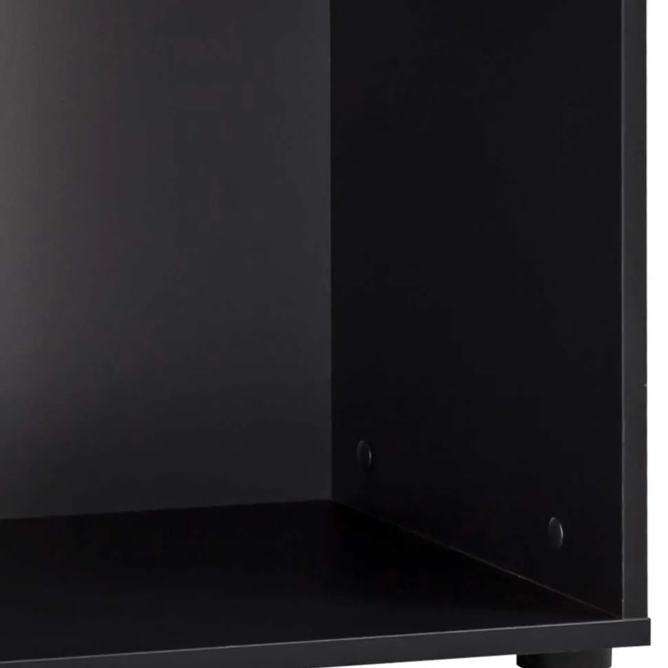 Aktenregal mit vier Fächern in Schwarz - Evasilica