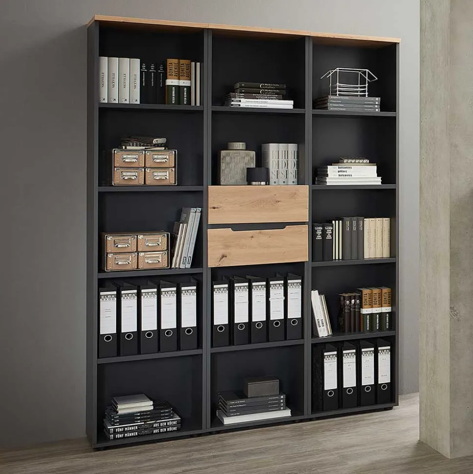 Aktenregal mit vier Fächern & zwei Schubladen - Kuetra