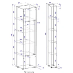 Aktenregal und Officeschrank Set - Ahilav (zweiteilig)