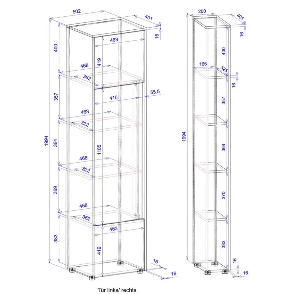 Aktenregal und Officeschrank Set - Ahilav (zweiteilig)