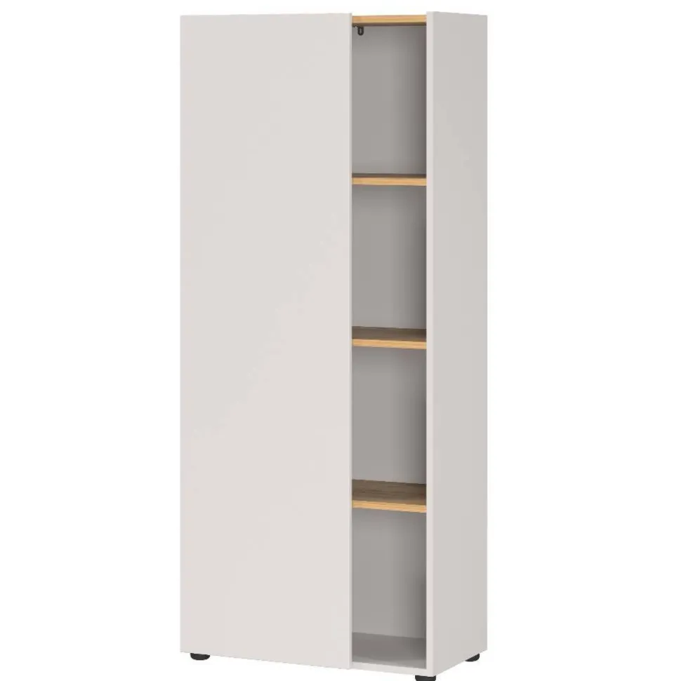 Aktenschrank in Hellgrau und Wildeiche Optik - Chiron