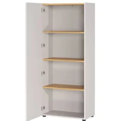 Aktenschrank in Hellgrau und Wildeiche Optik - Chiron