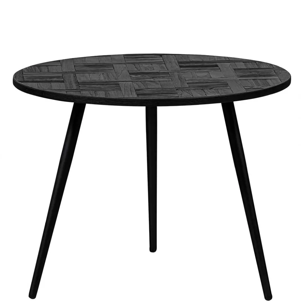 Altholz Beistelltisch aus Teak in Schwarz - Gagg