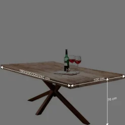 Altholztisch aus Teak Massivholz - Dattilon