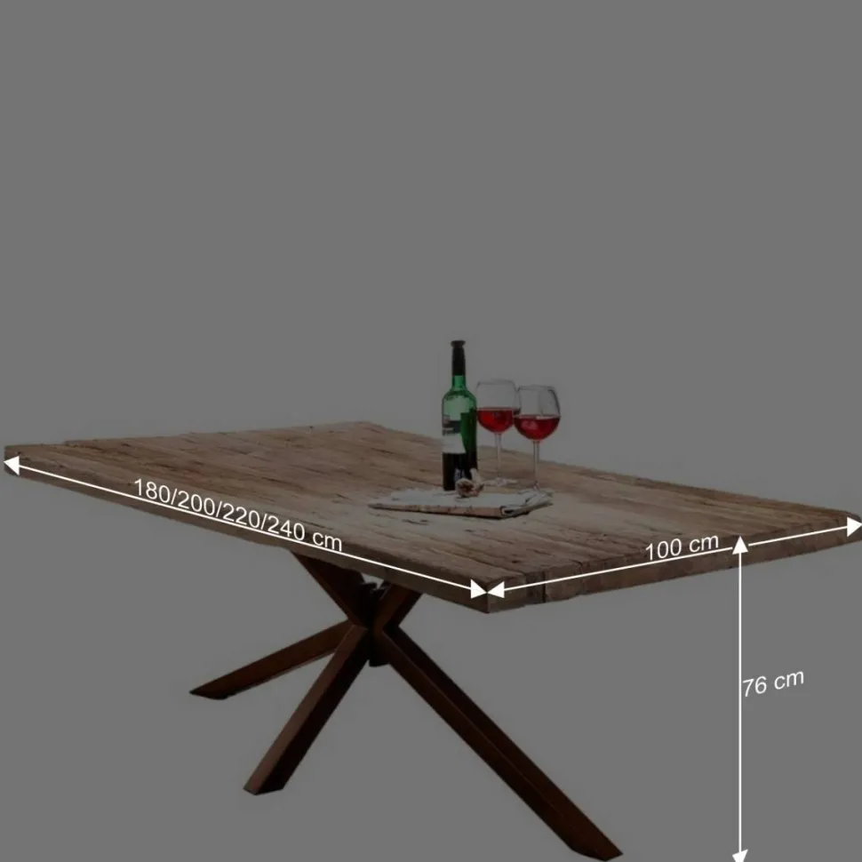 Altholztisch aus Teak Massivholz - Dattilon
