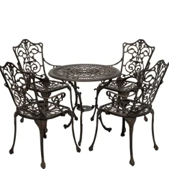 Aluguss Sitzgruppe für 4 Personen - Bluesa (fünfteilig)